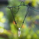 Amethyst men's necklace, 'Brave Eagle' - Men's Sterling Silver and Amethyst Bird Necklace