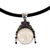 Pearl and amethyst pendant necklace, 'Sleeping Beauty' - Sterling Silver Amethyst and Cow Bone Necklace thumbail