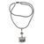 Garnet pendant necklace, 'Cat's Passion' - Sterling Silver and Garnet Pendant Necklace (image 2c) thumbail