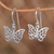 Sterling silver dangle earrings, 'Free as a Butterfly' - Sterling Silver Dangle Earrings (image 2) thumbail