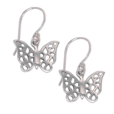 Sterling silver dangle earrings, 'Free as a Butterfly' - Sterling Silver Dangle Earrings