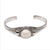 Sterling silver cuff bracelet, 'Moon Beauty' - Sterling Silver and Cow Bone Cuff Bracelet thumbail