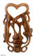 Wood mask, 'Song of Love' - Modern Carved Wood Mask thumbail