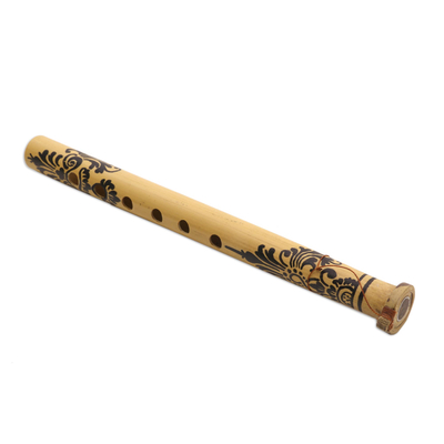 Bamboo flute, 'Ubud Symphony' - Artisan Crafted Bamboo Wind Instrument