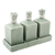 Ceramic oil bottles, 'Jade Bali Lotus' (set of 3) - Green Ceramic Oil Bottles (Set of 3) (image 2c) thumbail