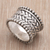 Sterling silver band ring, 'Woven Wonder' - Hand Made Sterling Silver Band Ring (image 2b) thumbail