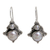 Pearl dangle earrings, 'Exotic' - Handcrafted Sterling Silver Pearl Dangle Earrings thumbail