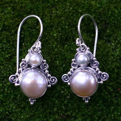 Ohrhänger mit Perlen - Handgefertigte Ohrhänger aus Sterlingsilber mit Perlen