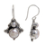 Pearl dangle earrings, 'Exotic' - Handcrafted Sterling Silver Pearl Dangle Earrings (image 2f) thumbail