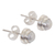 Pearl stud earrings, 'White Moon' - Sterling Silver Pearl Stud Earrings thumbail