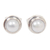 Pearl stud earrings, 'Brilliant Moon' - Sterling Silver Pearl Stud Earrings (image 2d) thumbail