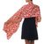 Silk batik scarf, 'Ruby Royale' - Indonesian Silk Batik Scarf (image 2c) thumbail