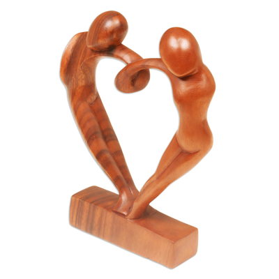 Escultura de madera - Escultura de madera romántica única