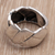 Men's sterling silver ring, 'Involved' - Men's Modern Sterling Silver Band Ring (image 2b) thumbail