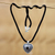 Garnet heart locket necklace, 'Secret Love' - Heart Shaped Sterling Silver and Garnet Locket Necklace (image 2b) thumbail