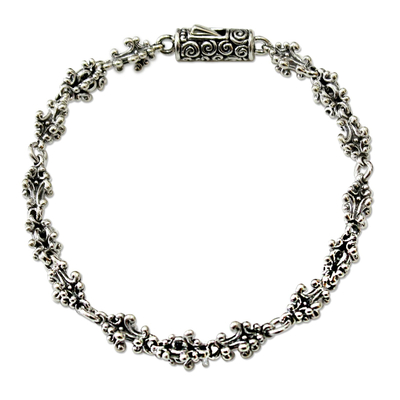 Sterling silver link bracelet, 'Cloud Ladder' - Women's Sterling Silver Link Bracelet