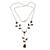 Garnet Y necklace, 'Trinity' - Garnet Y necklace