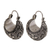 Sterling silver hoop earrings, 'Bali Paradise' - Floral Sterling Silver Hoop Earrings (image 2c) thumbail