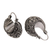 Sterling silver hoop earrings, 'Bali Paradise' - Floral Sterling Silver Hoop Earrings (image 2d) thumbail