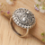 Sterling silver dome ring, 'Balinese Princess' - Artisan Crafted Sterling Silver Domed Ring