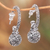 Sterling silver half hoop earrings, 'Ringlets' - Handmade Sterling Silver Half Hoop Earrings (image 2) thumbail