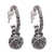 Sterling silver half hoop earrings, 'Ringlets' - Handmade Sterling Silver Half Hoop Earrings (image 2b) thumbail