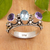 Blue topaz and amethyst wrap ring, 'Morning Colors' - Blue Topaz and Amethyst Ring (image 2) thumbail