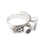 Blue topaz and amethyst wrap ring, 'Morning Colors' - Blue Topaz and Amethyst Ring