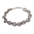 Sterling silver link bracelet, 'Dewdrop Petals' - Handcrafted Sterling Silver Link Bracelet from Indonesia