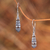 Gold accent dangle earrings, 'Fireflies' - Sterling Silver 18k Gold Accent Dangle Earrings thumbail