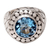 Men's sterling silver ring, 'Blue Ocean' - Men's Sterling Silver and Blue Topaz Ring (image 2e) thumbail