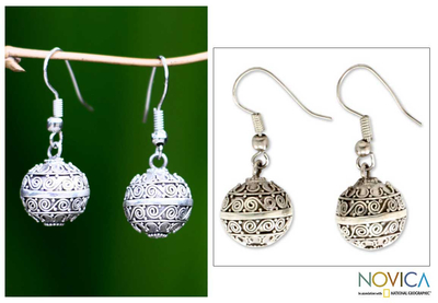 Sterling silver dangle earrings, Melodious