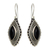 Onyx drop earrings, 'Diamond Sparkle' - Onyx drop earrings (image 2a) thumbail