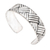 Sterling silver cuff bracelet, 'Bamboo Weave' - Sterling silver cuff bracelet (image 2e) thumbail