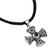Men's garnet cross necklace, 'Fire of Faith' - Men's Sterling Silver and Garnet Cross Necklace (image 2c) thumbail