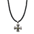 Men's peridot cross necklace, 'Light of Faith' - Men's Sterling Silver and Peridot Cross Necklace (image 2c) thumbail