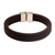 Men's leather bracelet, 'Steadfast' - Men's Brown Leather Bracelet thumbail
