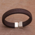 Men's leather bracelet, 'Steadfast' - Men's Brown Leather Bracelet (image 2c) thumbail