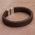 Men's leather bracelet, 'Steadfast' - Men's Brown Leather Bracelet (image 2d) thumbail