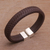 Men's leather bracelet, 'Steadfast' - Men's Brown Leather Bracelet (image 2e) thumbail