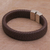 Men's leather bracelet, 'Steadfast' - Men's Brown Leather Bracelet (image 2f) thumbail