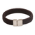 Men's leather bracelet, 'Steadfast' - Men's Brown Leather Bracelet (image 2h) thumbail