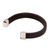 Men's leather bracelet, 'Steadfast' - Men's Brown Leather Bracelet (image 2i) thumbail