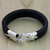 Men's leather braided bracelet, 'Within Your Grasp' - Men's Braided Leather Bracelet (image 2) thumbail