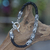 Men's sterling silver and leather braided bracelet, 'Glory' - Men's Braided Leather Bracelet from Indonesia (image 2) thumbail