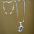 Men's sterling silver necklace, 'Koi' - Men's sterling silver necklace (image 2b) thumbail