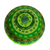 Beaded rattan basket, 'Tropical Glamour' - Green Beadwork Rattan Basket (image 2c) thumbail