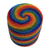 Beaded rattan basket, 'Rainbow Whirlpool' - Beaded rattan basket (image 2c) thumbail