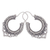Sterling silver hoop earrings, 'Pure Signs' - Sterling Silver Half Hoop Earrings from Indonesia (image 2b) thumbail