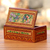 Wood jewelry box, 'Butterflies in Paradise' - Wood jewelry box (image 2) thumbail